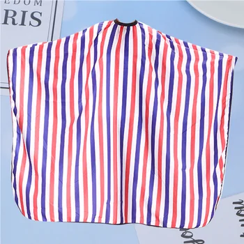 

1PC Haircut Cape Adjustable Stripe Pattern Waterproof Professional Haircut Cape Hair Stylist Apron Hairdressing Cape for Barber