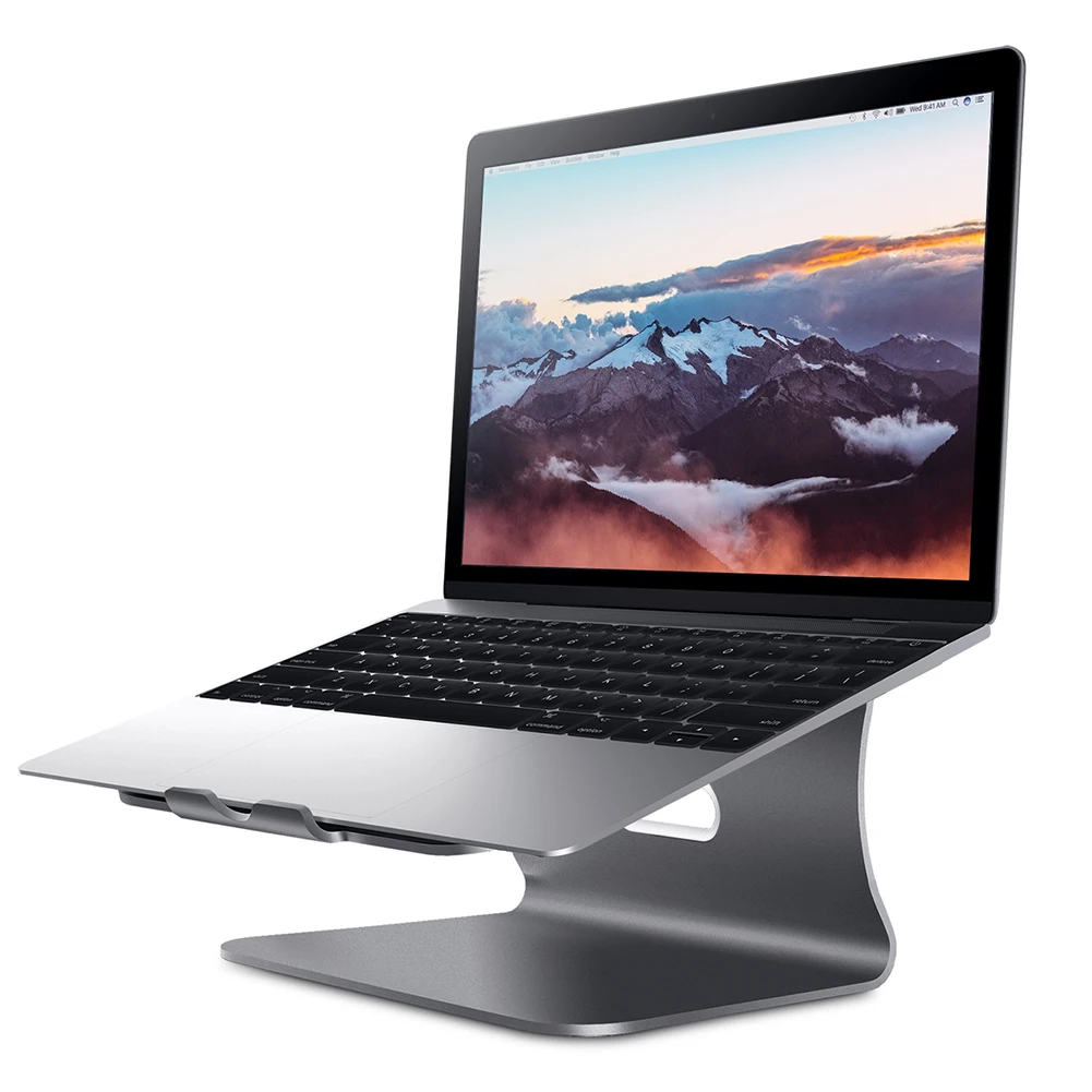 2020 Aluminum Alloy Laptop Cooling Holder Desktop Ergonomics Heighten Notebook Support for MacBook Air Pro Stand Color Grey | Автомобили и