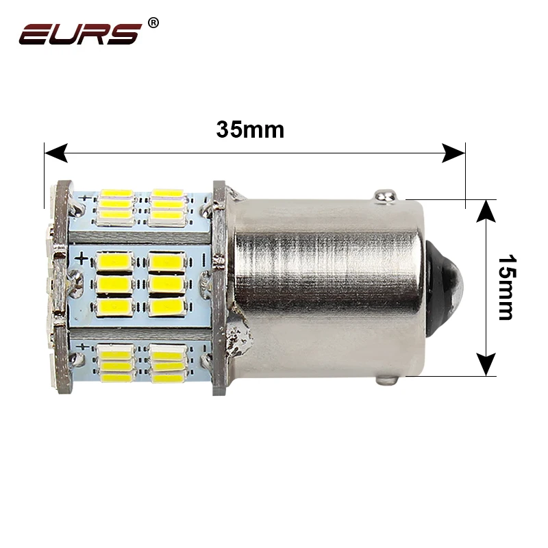 1 шт. 1156 светодиодные лампы BA15S P21W led 1157 BAY15D Светодиодные 54smd лампа для указателей