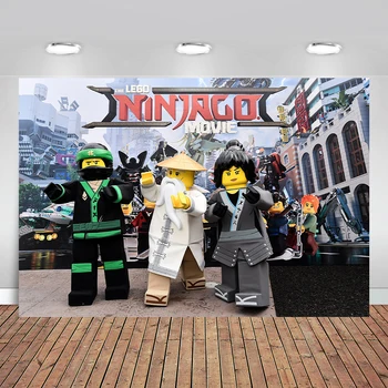 

Ninjago Photography Theme Background Ninja Cartoon Anime Building Blocks Toy Backdrop for Photo Studio Photocall Background