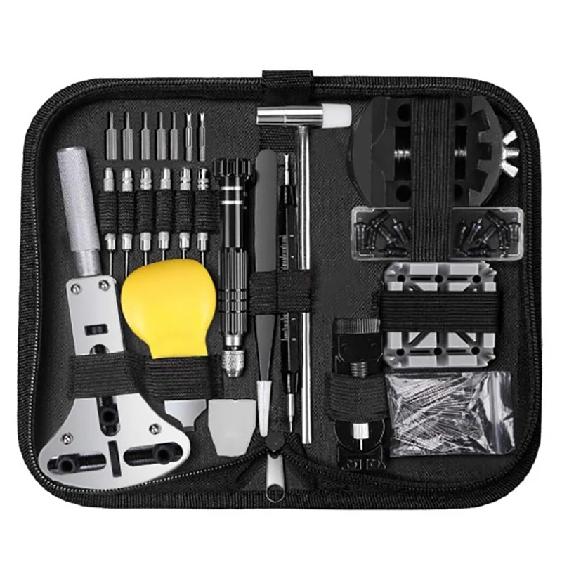 

153 Pcs Watch Repair Kit Professional Spring Bar Tool Set,Watch Battery Replacement Tool Kit,Watch Band Link Pin Tool Set