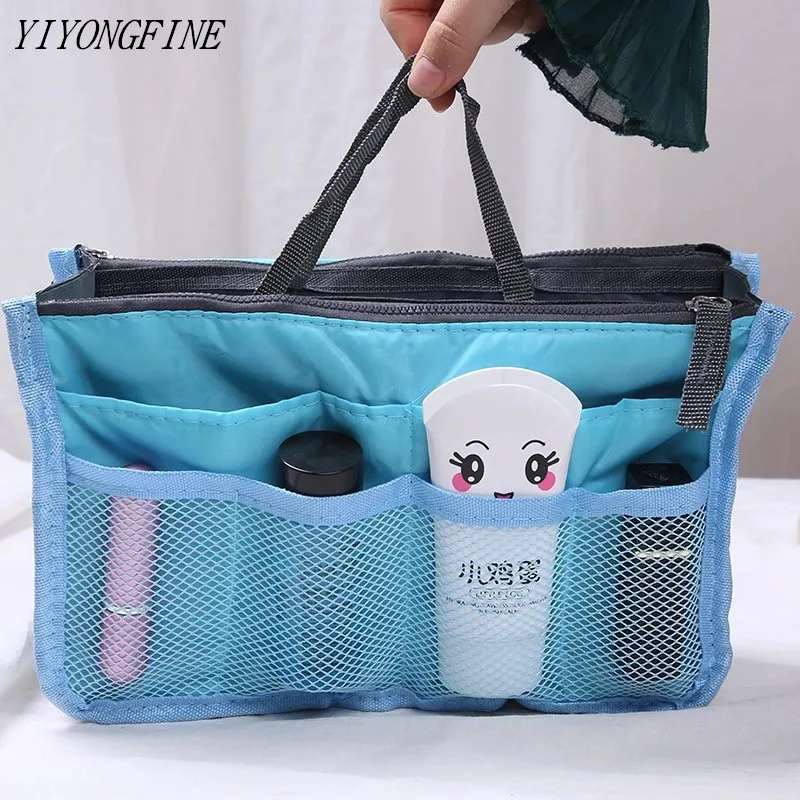 Purse Organizer Insert-Bag Handbag Makeup Large-Liner Women Nylon Multifunction Lady