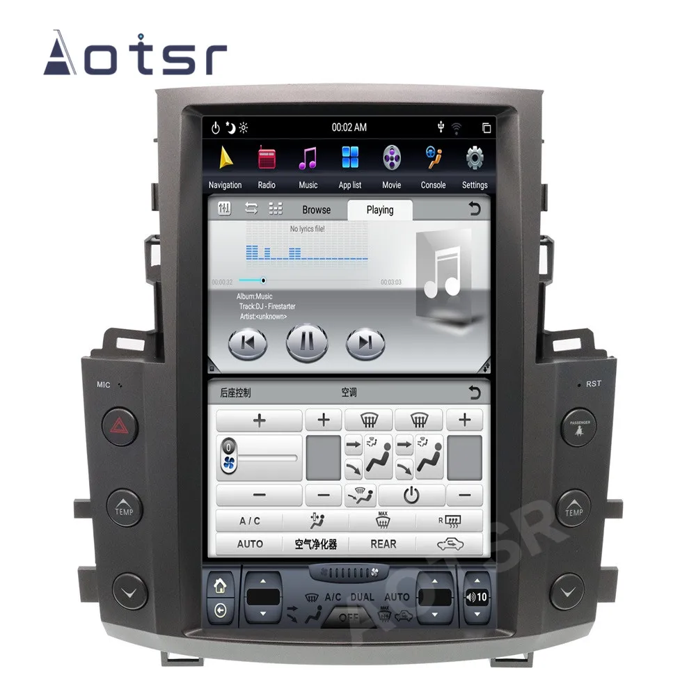 

AOTSR Tesla Style Android 8 Car Player For Lexus LX570 2007 - 2015 Central Multimidia 2 Din GPS Radio Carplay IPS AutoStereo