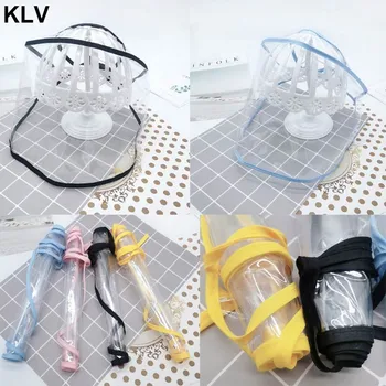

Children's Full Face Protective Shield Tether Adjustable Full-face Foldable Transparent Face Mask For head circumference 46-54cm
