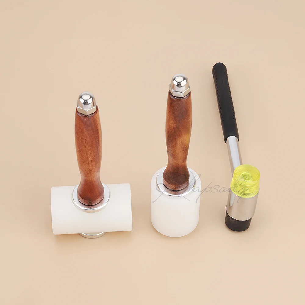Leather Craft Carving Hammer Cowhide Punch Cutting Sewing DIY Working Saddle Making Tools Leather Craft Tools Supplies Kits leather tool carving tool leather cutting tools leather stamp punch leather carving hammer