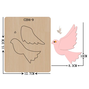 

New bird Wooden die Scrapbooking C-294-9 Cutting Dies for common die cutting machines on the market