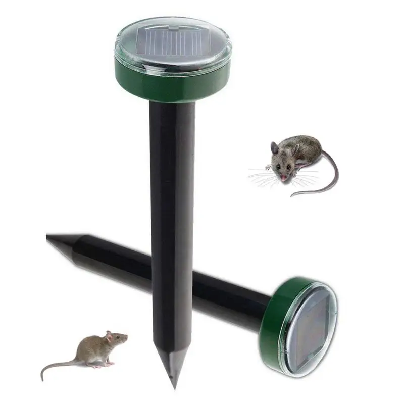 

EASY-2 Pieces Solar Energy Ultrasonic Outdoor Animal Repellent Weatherproof For Outdoor Garden Lawn