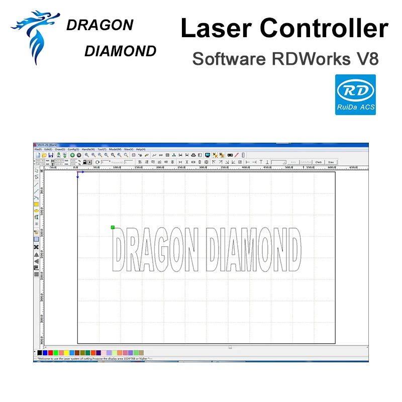 DRAGON DIAMOND Co2 лазерный DSP контроллер система Ruida RDC6442G/S для лазерного гравера и