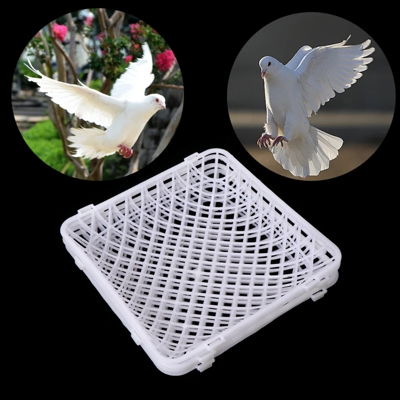 

4Pcs Plastic Pigeon Nest Breeding Cage Rectangle Supplies Birds Hatch Tool Basin