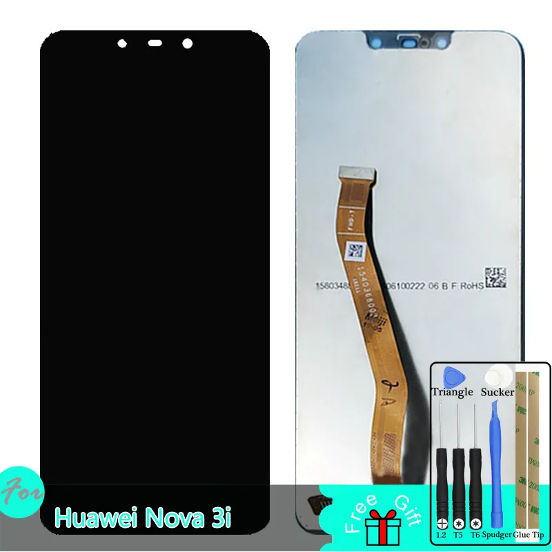 

SZMUGUA 6.3'' LCD Display For Huawei Nova 3i INE LX1 LX2 L21 Touch Screen Digitizer Panel Assembly Replacement With Tools