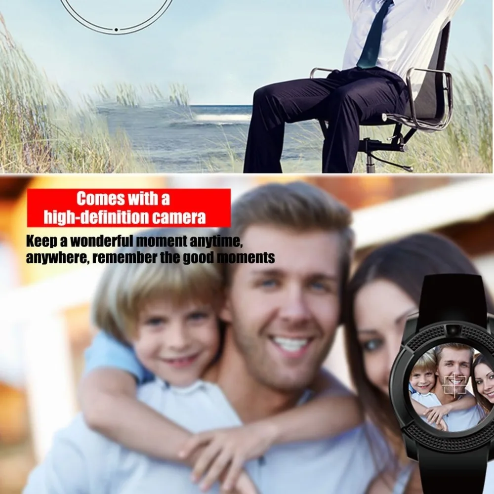 Смарт-часы многофункциональные с камерой Bluetooth Smartwatch Шагомер монитор сердечного ритма sim-карты наручные часы Reloj inteligente