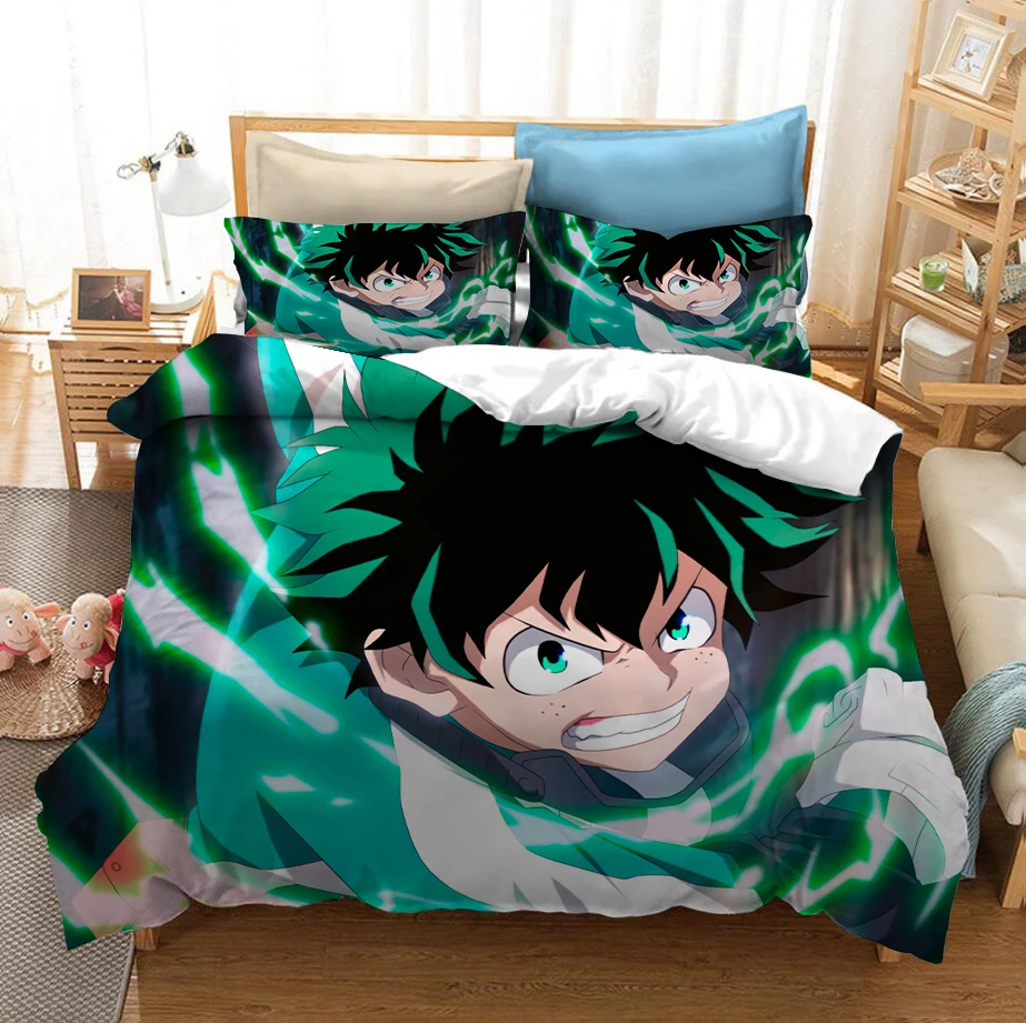 Japan Anime My Hero Academia 3D Printed Bedding Set Duvet Covers Pillowcases Comforter Bedding Set Bedclothes Bed Linen 02 