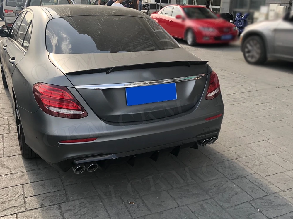 Задний спойлер багажника из углеродного волокна для Mercedes Benz E Class W213 E200 E300 E400 E550 Sedan 17-19 B style