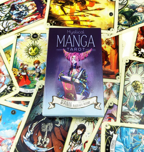 Mystical Manga Tarot Cards Family Women Tarot Deck English Version Board Game Kids Party Playing Cards With PDF Guidebook Toys 3