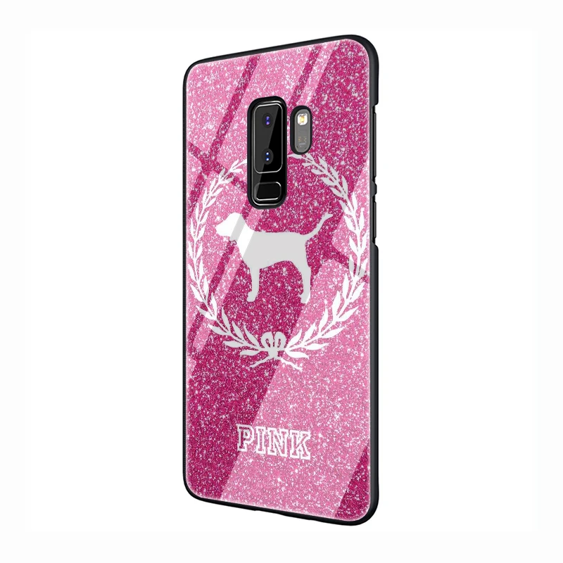EWAU розовый любовь розовый чехол из закаленного стекла для телефона для samsung S7 S8 S9 S10 Note 8, 9, 10, плюс A10 20 30 40 50 60 70 - Цвет: G5