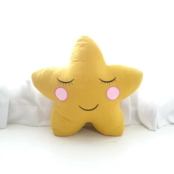 

Lovely Back Pillow Neck Support Cute Linen Star Pillows Cloud House Moon Cushions Home Room Decor