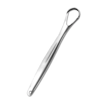 

Oral Brush Tool Toothbrush Safe Stainless Steel Keep Fresh Breath Reusable Dental Care Tongue Cleaner Healthy Silver Scraper