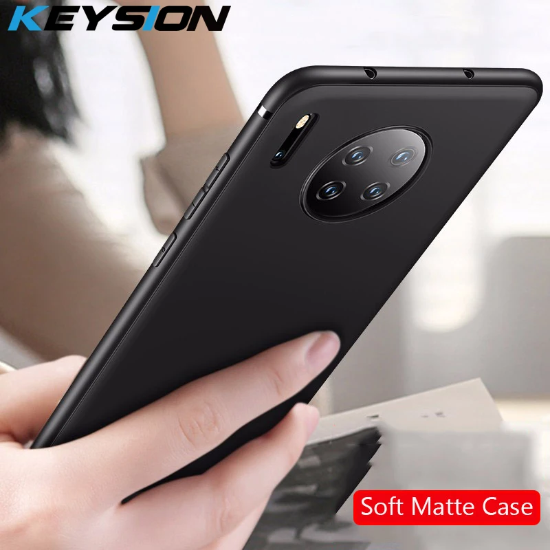 

KEYSION Matte Phone Case for Huawei Mate 30 30 Pro Simple Sold Fine Soft Silicone Back Cover for Mate 30 Pro 30 Lite 20 20 Pro