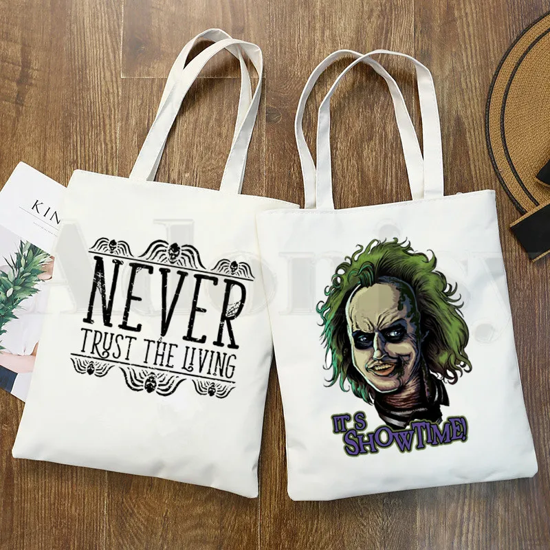 Beetlejuice Ghost Movie хип-хоп графический принт с героями мультфильмов сумки для покупок