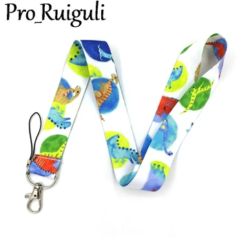 

30pcs Dinosaurs Neck Strap Lanyard keychain Mobile Phone Strap ID Badge Holder Rope Key Chain Keyrings cosplay Accessories Gifts