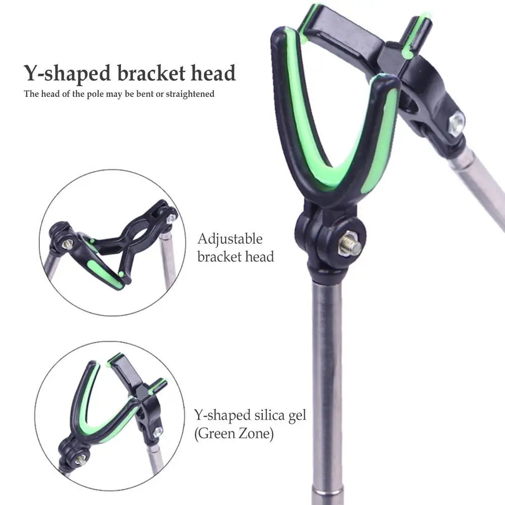 rotating Fishing Rod Holder casting Fishing Bracket Y-shaped head Rod  Support Fish Pole Tackle Bracket Rest fishing accessory