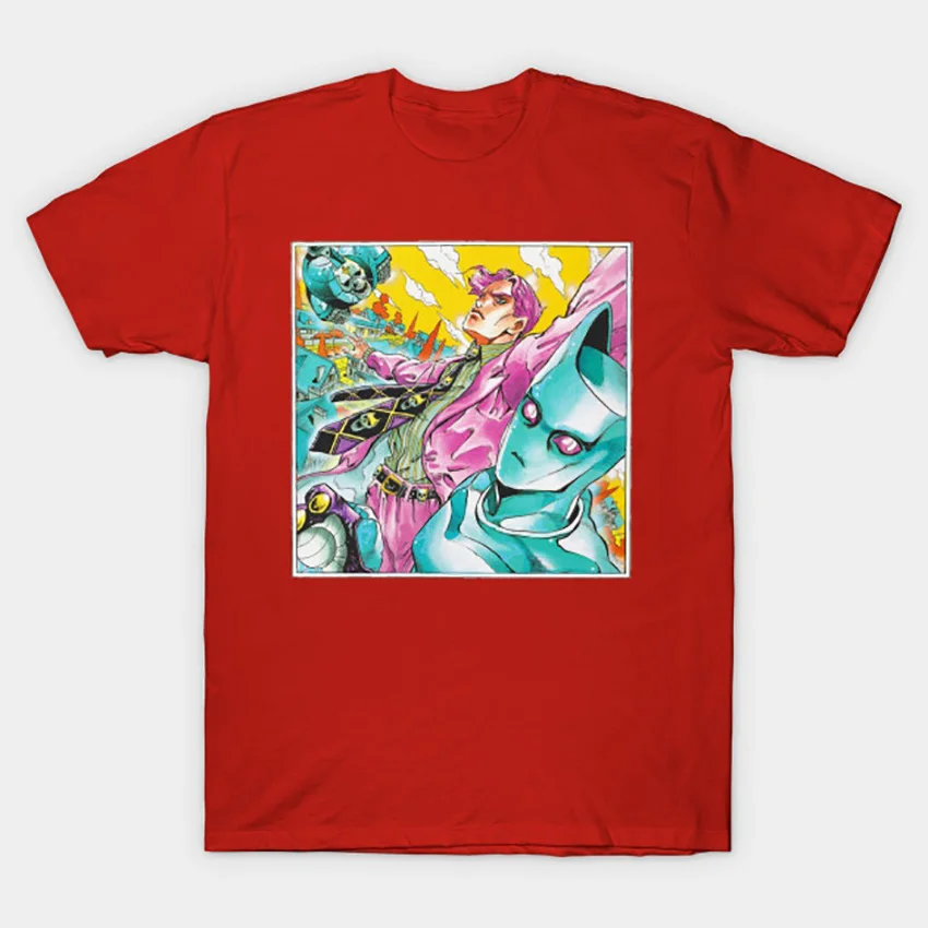 JJBA-Kira queen футболка Jojos Необычные Приключения футболка Чистая сердце атака убийца королева алмаз Небьющийся алмаз