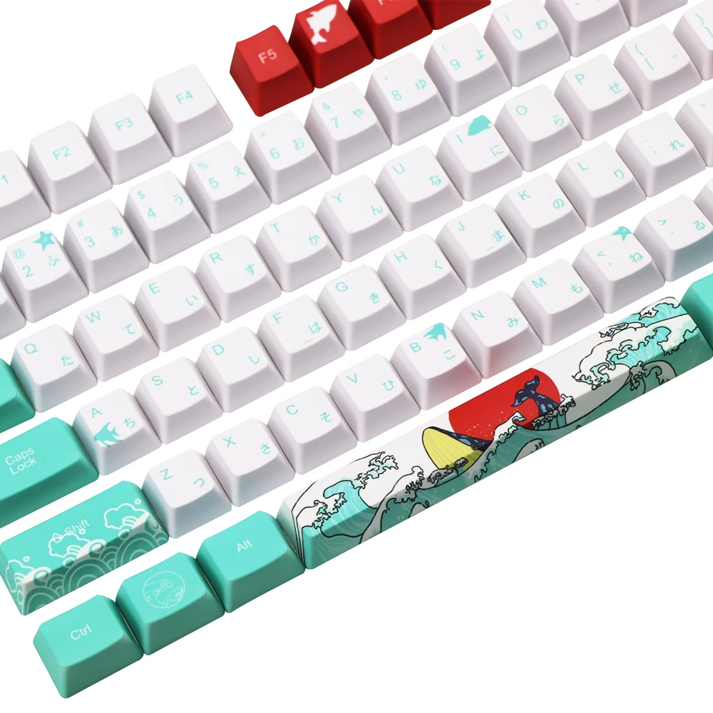 

Mechanische Toetsenbord keycap Voor dz60/TKL87/poker/GK61 Filco Dye sublimation pbt Keycap OEM 108 key Japanese character Keycap