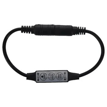

Low-profile Inline Controller Mini 3 Key Dimmer Switch for LED Strip Light Black