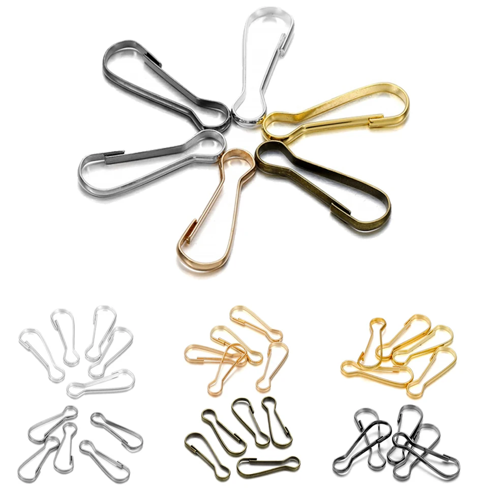 100Pcs Metal Lanyard Clips - 1 Inch Spring Hook Key Rings For Badges, Keys & DIY Crafts