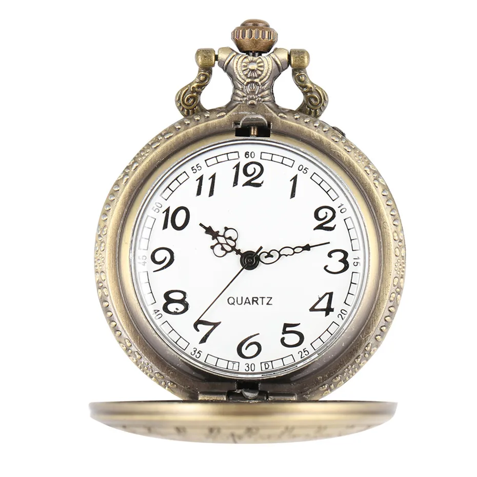 Новый Ретро винтажные бронзовые, в стиле стимпанк кварцевые цепочки и ожерелья Подвеска цепи часы карманные для мужчин женщин Подарки P208