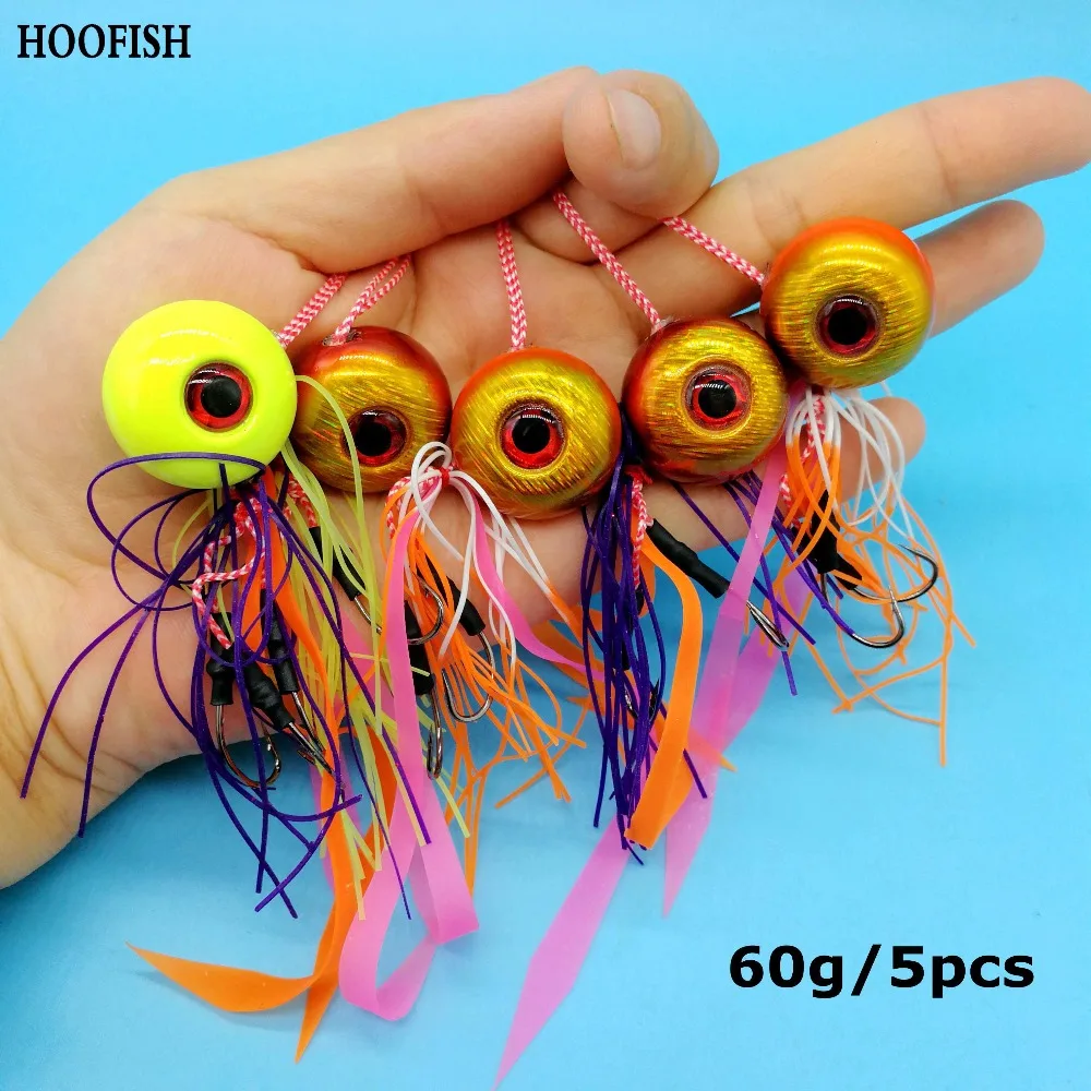 HOOFISH 50 г/60 г/80 г/100 г джиг голова с юбкой свинцовая джиг приманка для джига в соленой воде свинцовая Тонущая джиг
