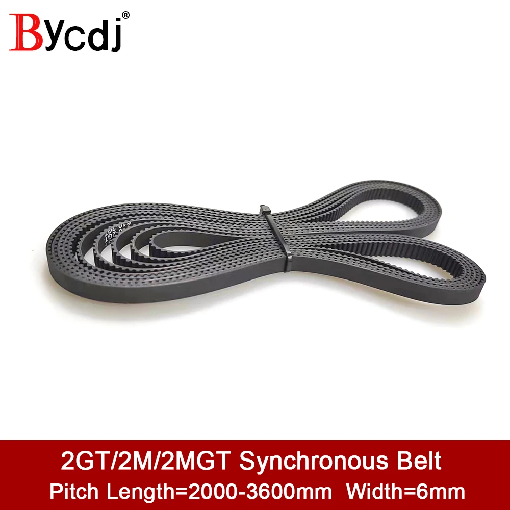 

GT2 Closed Loop Timing Belt Rubber 2000/2220/2270/2500/3000/3230/3600mm width 6mm suitably GT2 pulley for 3d printer parts
