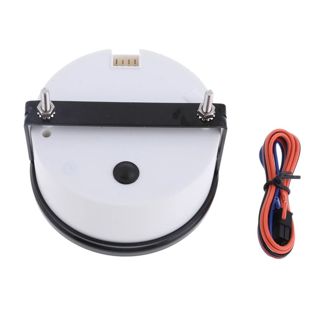 85mm 0-8000 RPM Tachometer Gauge Hour Meter Red Color Reading Pointer #2