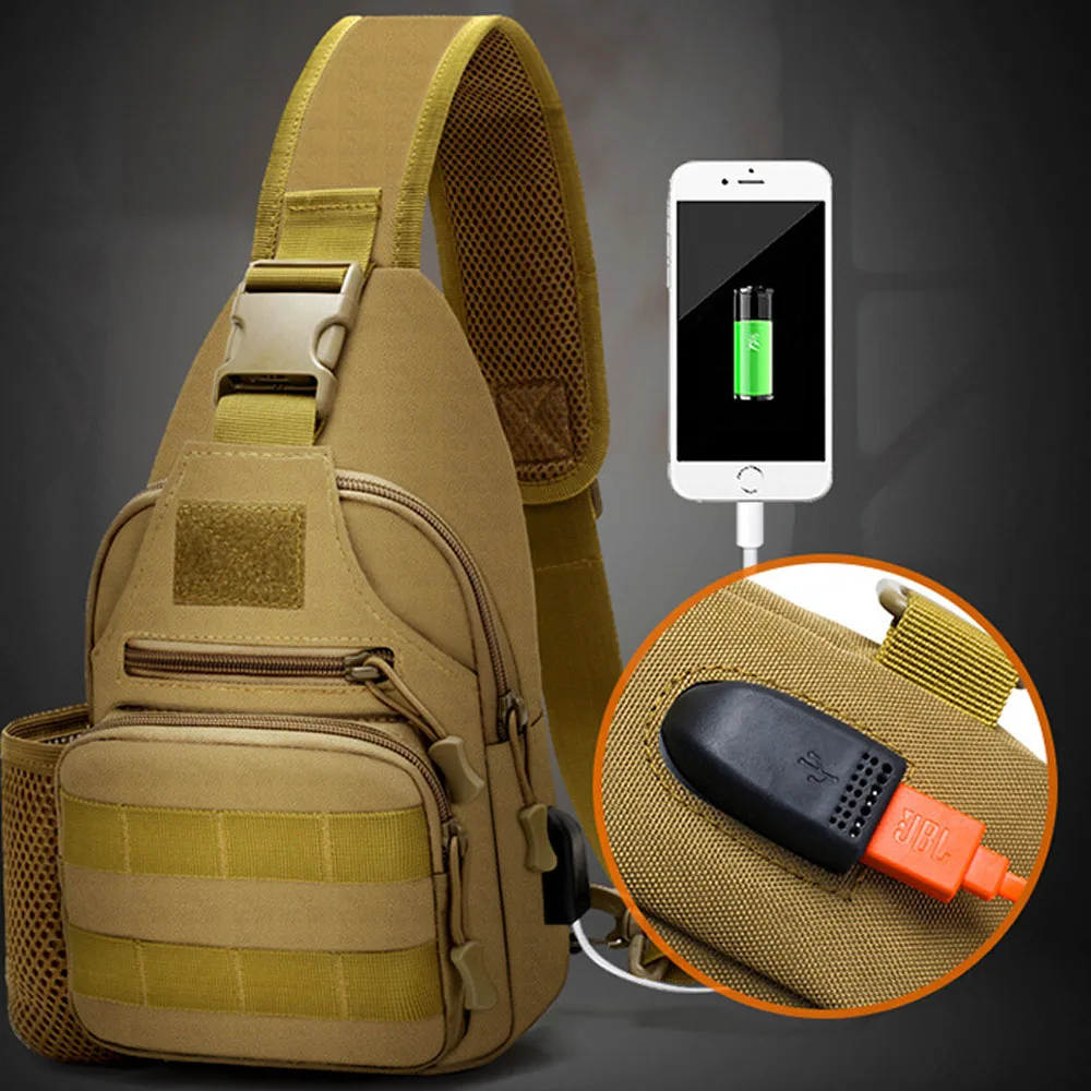 Shoulder-Bag Chest-Pack Army Travel Climbing Military Tactical Outdoor-Sport Pouch 