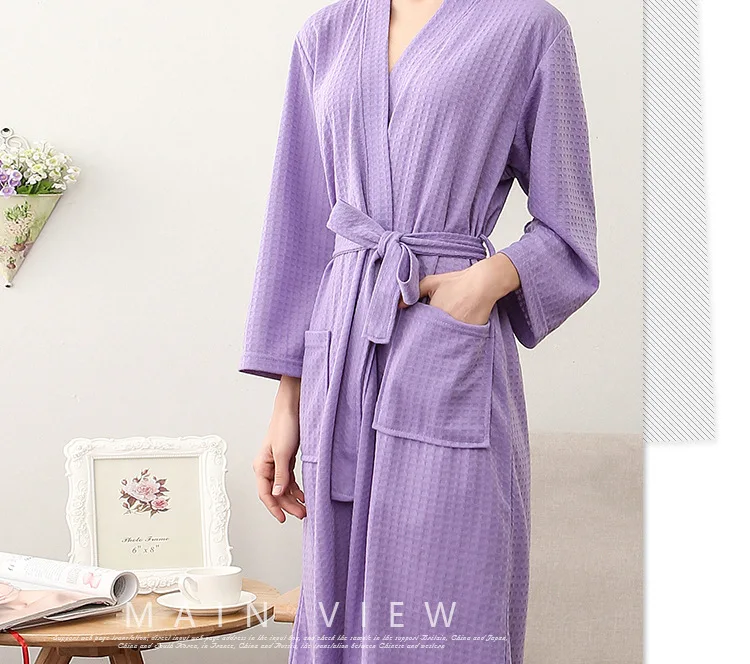 men satin pajamas Men Couples Casual Kimono Bathrobe Autumn Cotton Long Robe Waffle Sleepwear Plus Size XXXL Nightgown Male Loose Home Wear Lovers pink silk pajamas