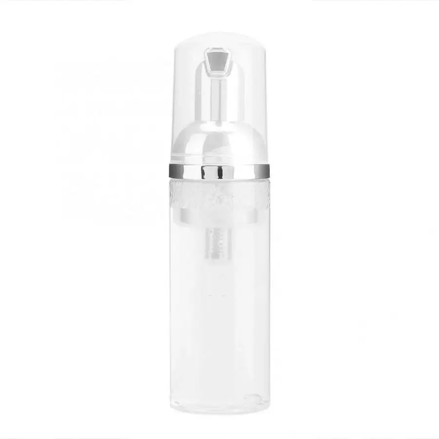 02 Eyelash Foam Cleanser Silver Pump Head Grafting Eyelash Cleaning Mousse 60ml Mild Eyelash Cleanser - Цвет: 02