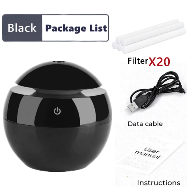 Air Humidifier Ultrasonic USB Aroma Diffuser Wood Grain LED Night Light Electric Essential Oil Diffuser Aromatherapy Bedroom filterX20