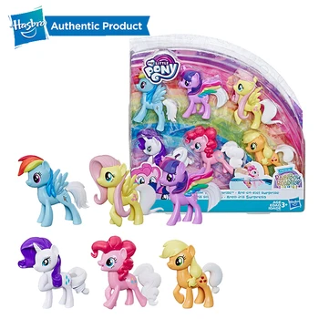 

Hasbro My Little Pony Toy Rainbow Tail Surprise Collection Pack Of 6 3-Inch Fan Pony Figures Doll Twilight Pinkie Pie Rarity