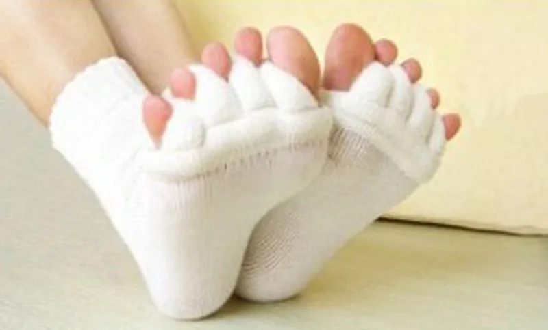 Мужские и женские носки спать здоровья уход за ногами массаж ног носки пять пальцев ног компрессионного лечения