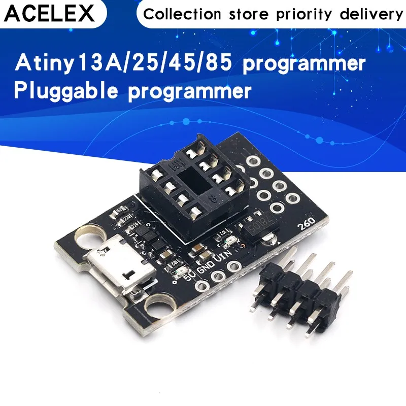 ATtiny13A / ATtiny25 ATtiny45 ATtiny85 Подключаемая плата для разработки программ | Электронные