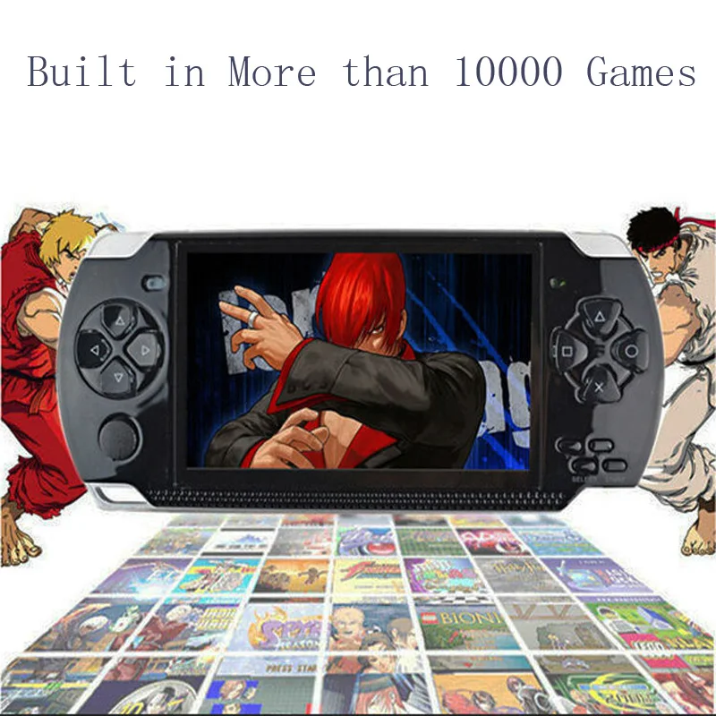 Продажа Видео Игровая приставка X6 для psp игры ручной Ретро игры 4,3 дюймов экран Mp4 плеер Игры Поддержка камеры, видео, электронной книги