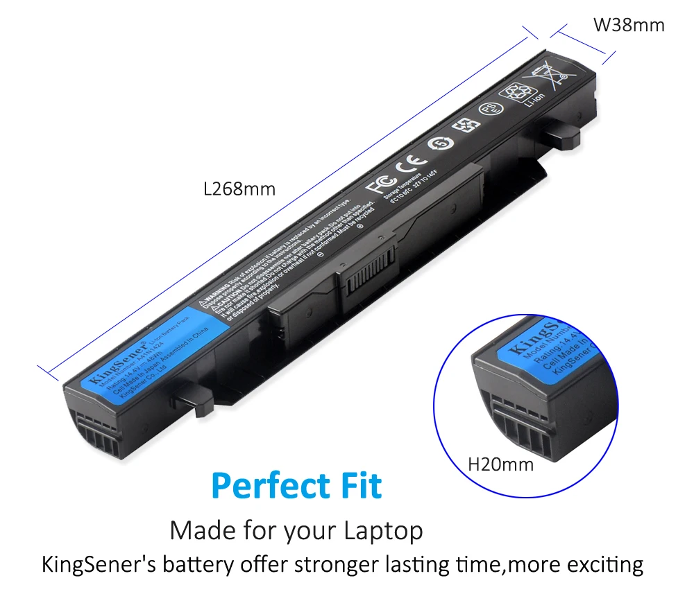 Kingsener-bateria para Computador Portátil Asus 14.4v 48wh 011424 para Asus Rog Zx50 Zx50j Zx50jx Zx50v Zx50vw Gl552 Gl552vw Gl552j Gl552jx Gl552v Baterias p/ laptop - Imagem 4