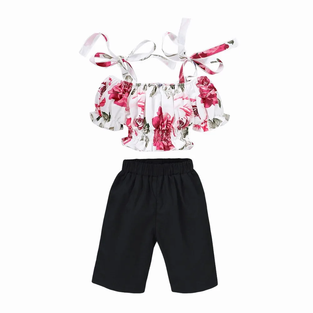 summer flower baby girl clothes set (4)