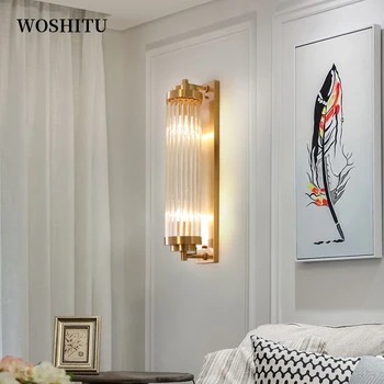 

Modern Glass Wall Lamp Gold/Black Led Wall Light Fixtures for Bedroom Bathroom Mirror Lights Nordic Indoor Decor Luminaire E14