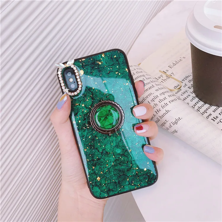 Для iPhone X XS для Max XR 7 8 (Plus) 6 6s plus чехол с алмазной подставкой эпоксидный |