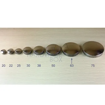 

2.5" O.D. 63mm 4x stainless steel round tube end cap push cover handrail tubing pipe