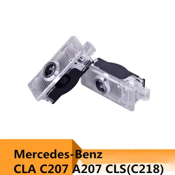 

auto bailunte 2pc Led Car Door Welcome Light Projector For Mercedes Benz CLA CLS c218 w218 a207 c207 c117 cla250 cls350