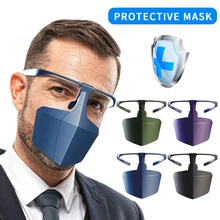 Fashionable Protective Isolation Mask, Anti-fog, Splash-proof, Anti-fog, Dust-isolated Face Shield Head-mounted head mounted welding helmet black against ultraviolet ray protective mask pc safety headgear face shield mask glasses