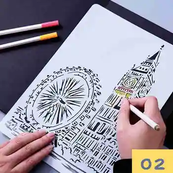 

A4 29*21cm Building DIY Layering Stencils Wall Painting Scrapbook Coloring Embossing Album Decorative Paper Card Template