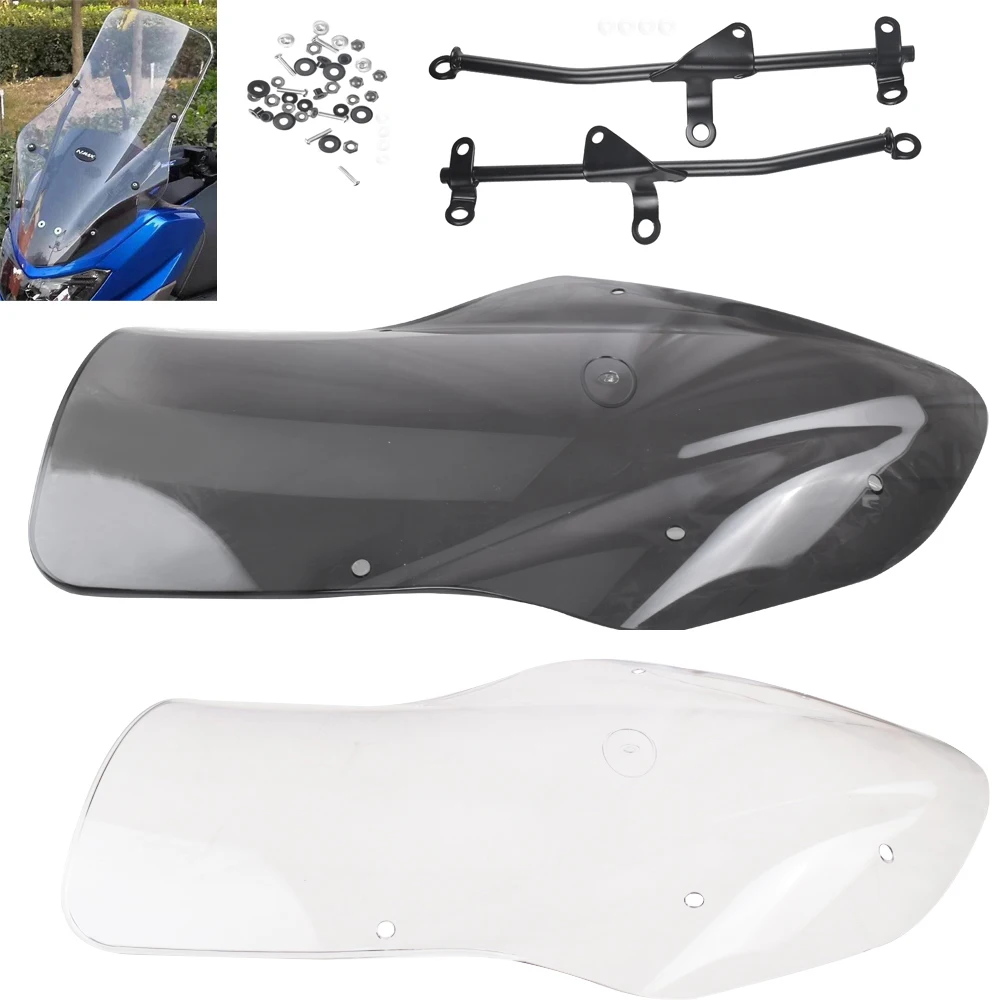 Лобовое стекло для мотоцикла Yamaha NMAX 155 2016 2017 2018 2019 лобовое Double Bubble Touring с монтажным